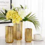 Nordic Ceramic Vase Golden Vase Flower Arrangement Pot Flower Storage Container Home Living Room Desktop Decor Friend's Gift - AliExpress