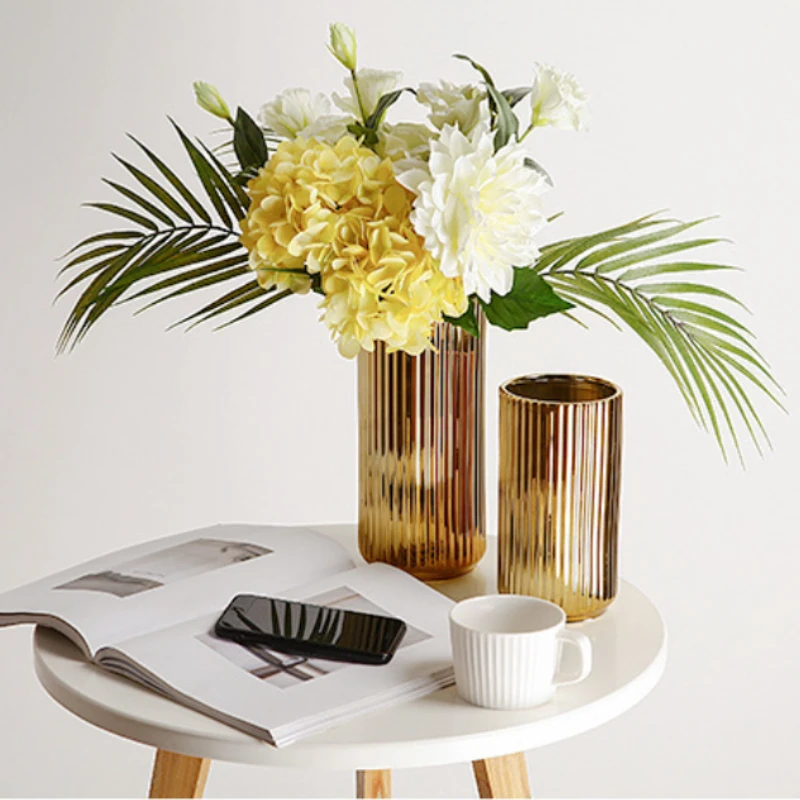 Nordic Ceramic Vase Golden Vase Flower Arrangement Pot Flower Storage Container Home Living Room Desktop Decor Friend's Gift - AliExpress - Image 5